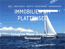 Tablet Screenshot of immobilienplattensee.de